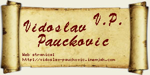 Vidoslav Paučković vizit kartica